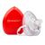 CPR pocket mask with O2 inlet and case